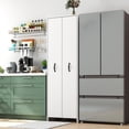 thumbnail image 2 of Mintazer Slide Out Pantry Cabinet with Wheels, 4 Tier Freestanding Rolling Storage Cabinet for Kitchen, Living Room, Bedroom & Bathroom, White, 2 of 13