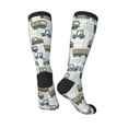 thumbnail image 4 of Balery Tractor and Dumper Printed Novelty Socks Men's Women's Crew Socks Sports Socks Knee High Socks Cotton Socks Quirky and Cool Socks, 4 of 9