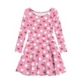 thumbnail image 4 of DISNIMO Girl Strawberry Dress Kids 9-10 Dresses for Girls Long Sleeve Daisy Dress Girls Pink Midi Dress Kids Girls Casual Dress Fall Skater Dress Girls Twirl Dress Long Sleeve Swing Dress Girls, 4 of 6