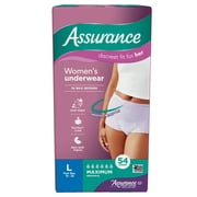 Assurance Womens Incontinence and Postpartum Underwear, L, Maximum Absorbency, 54 Count