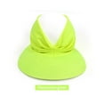 thumbnail image 5 of Women Hat Summer Outdoor Sunhat Girls Beach Sun Visor Cap Ladies Ponytail Adjustable Hat, Fluorescent Green, 5 of 10