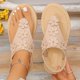 thumbnail image 2 of Sandalias Planas con Correas de Tobillo Floral Toe Post Espadrilles, Sandalias Planas de Mujer Toe Redondo Verano, 2 of 9