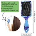 thumbnail image 4 of Blue Butterfly Graffiti Air Cushion Comb Animal Butterflies Antistatic Massage Brush For Long,Thick, Wavy, Dry Or Damaged Hair, Removes Tangles And Knots., 4 of 6