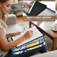 thumbnail image 5 of Haosy Accordion File Organizer Zipper Binder 500 Sheet 6-Tab Expanding File Folder Multi-Pocket 1.2 Inch 3 Ring Blue Yellow Rose, 5 of 7