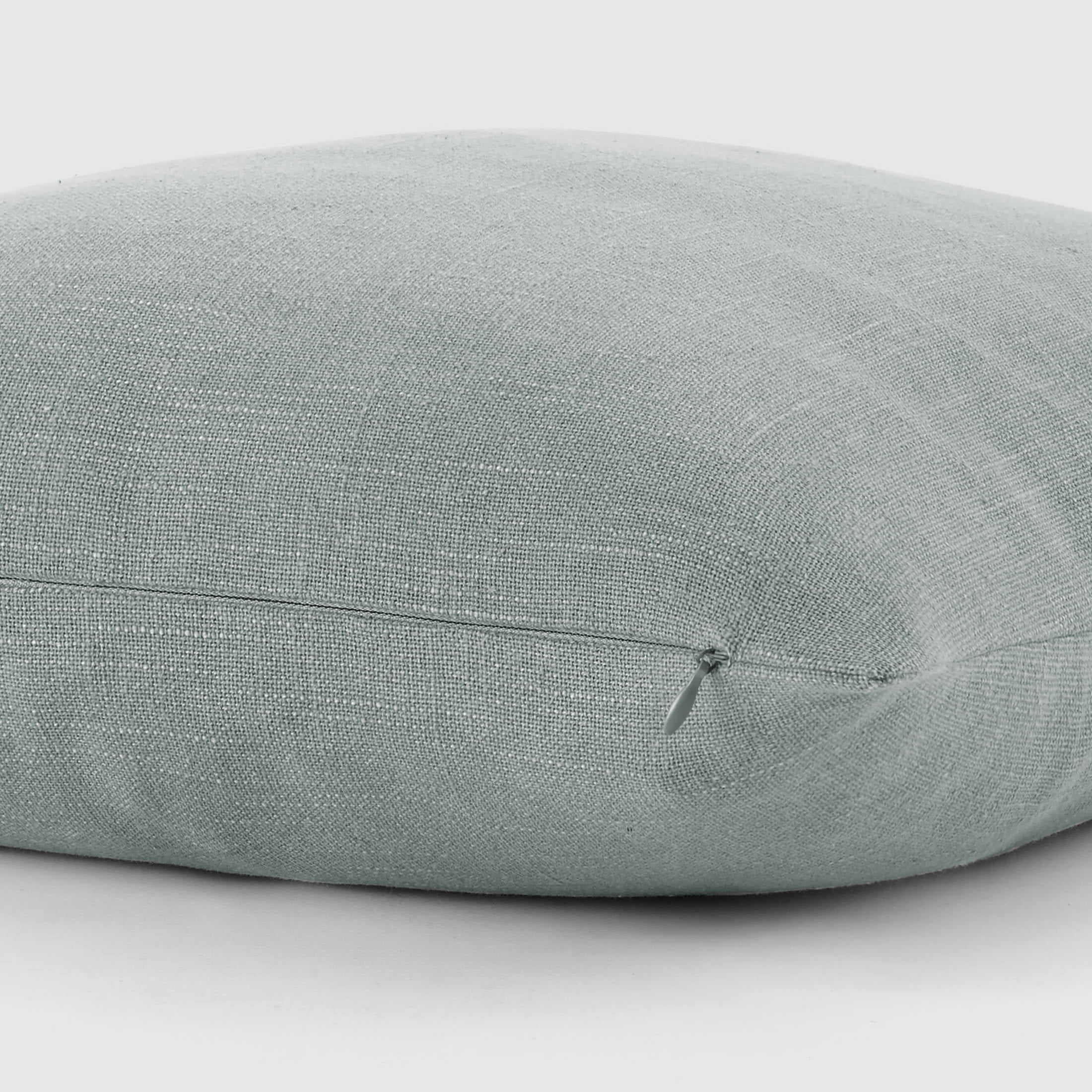 Stone Washed Throw Pillows in Distressed Cotton Solid Blue by Comfort Canopy