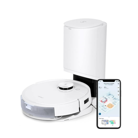 Robot aspirador y trapeador ECOVACS DEEBOT T9+ con vaciado automático blanco ECOVACS