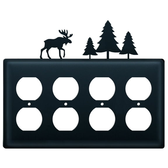Moose & Pine Trees Quad. Outlet CUSTOM Product Cover