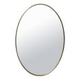thumbnail image 2 of The Urban Port 35 Inch Oval Hanging Accent Wall Mirror with Metal Frame, Matte Gold, 2 of 6