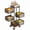 5Tier Black, variant on Rotating Kitchen Storage Cart with Wheels and Top Lid, Thickened Carbon Steel Organizer, 360° Swivel Removable Basket Rack for Pantry Bathroom Laundry