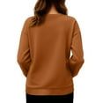 thumbnail image 5 of Ounisa Women's Baseball Crew Neck Solid Color Long Sleeve Maternity T-Shirt Top Pregnancy Shirt, 5 of 6