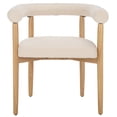 thumbnail image 3 of Safavieh Kaladin Scandinavian Wood Dining Arm Chairs, Cream / Natural, 3 of 8