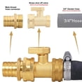 thumbnail image 6 of Brass Garden Hose Repair Connector with Clamps Hose End Repair Kit,Fit for 3/4"Garden Hose Fitting,Male and Female Hose Fittings,1-Set, 6 of 10