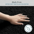 thumbnail image 4 of WelHome 2 Piece Recycled Polyester Bathroom Rugs Set, 17x24 & 20x32 Inches, Non-Slip Performance Bath Mats For Bathroom Floor, Easy to Clean, Black, 4 of 9