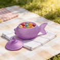 thumbnail image 6 of Fish Shaped Glass Candy Jar, Small Decorative Storage Canister, Seasoning Dried Fruit Organizer, Cute Home Accent Jar for Kitchen Counter Desktop Decoration, 6 of 6