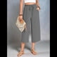 thumbnail image 5 of Pantalones Cortos para Mujer, Informales, con Cordón y Bolsillos, Holgados, de Cintura Alta y Pierna . Gris Oscuro XL, 5 of 6