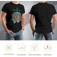 thumbnail image 5 of Blue Oyster Rock Mens Short Sleeve Crewneck T-Shirt 80s 90s Graphic Tees Shirts Top, 5 of 7