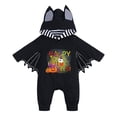 thumbnail image 2 of ibiyuan Halloween Sibling Matching Bat Wing Jumpsuit Set Light Up Chest Pattern Soft Stretch Hooded Onesie Twin Toddler Autumn Holiday Family Photo Outfit, 2 of 8