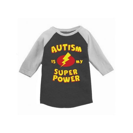 Baseball Kids Jersey - Awkward Styles Autism Is My Super Power Raglan Tshirt Autism Toddler Shirt Autism Awareness Jersey T Shirt for Kids Autism Baseball T-Shirt for Toddlers Autism Awareness Gifts for Boys and Girls