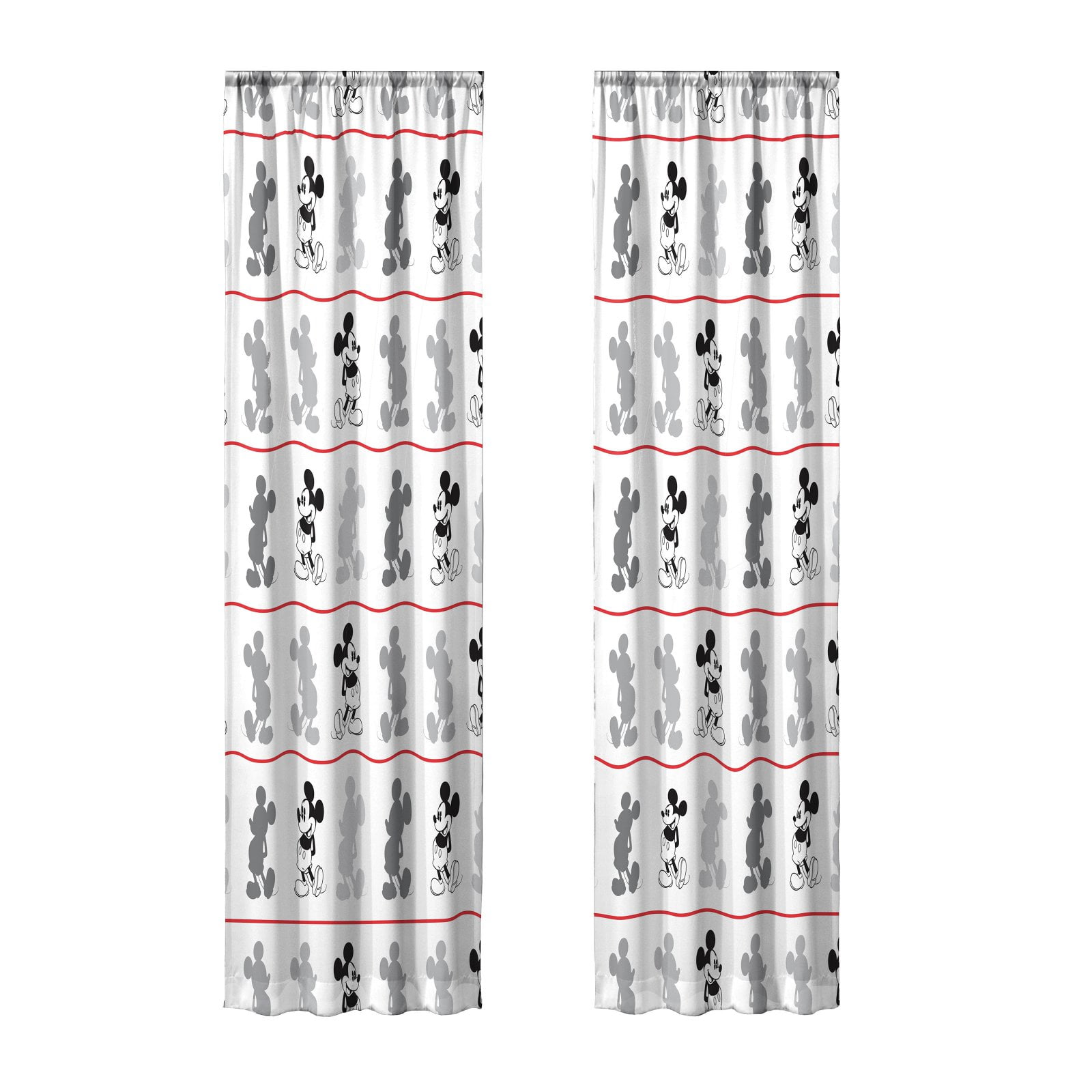 Disney Mickey Mouse Standard Jersey Classic Curtain Set, 2 Panels Included