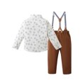 thumbnail image 2 of Toddler Boys Gentleman Outfits Suits Baby Formal Party Clothes Set+ Suspender Pants Bow Tie 12 Months-5T, 2 of 15