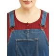 thumbnail image 4 of A3 Denim Women's Plus Size Stretch Denim Overalls with Cuffs, 4 of 4