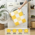 thumbnail image 2 of Bathroom Rugs, Yamaziot Checkered Yellow Bath Rugs Runner with Toilet Mat, Non Slip Water Absorbent Microfiber, 3 Count, 2 of 9