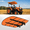 Orange, variant on MOOFI Red Tractor Canopy for ROPS, 53 x 53 in Heavy Duty Hard Top UV-Resistant Shade Roof with Mounting Brackets for Tractors and Mowers