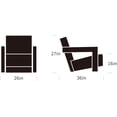 thumbnail image 3 of Cottinch Accent Chair,Utrecht Armchair Recliner with Fabric Modern Design Furniture Sofa Reading Lounge Chair and Club Chair for Indoor Living Room Bedroom, 3 of 9