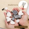 thumbnail image 4 of 8Pack Pesas para mantel en forma de gota de agua de mármol con clip de metal, gris oscuro, 4 of 7