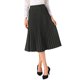 thumbnail image 1 of Falda midi plisada para mujer, cintura alta elástica, estilo A-line, casual, fluida, larga, color gris oscuro, 1 of 6