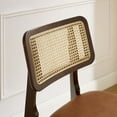 thumbnail image 2 of Art Leon Mid Century Dining Chairs Set of 2, Genuine Leather Rattan Cane Back with Ash Frame, Brown, 2 of 7