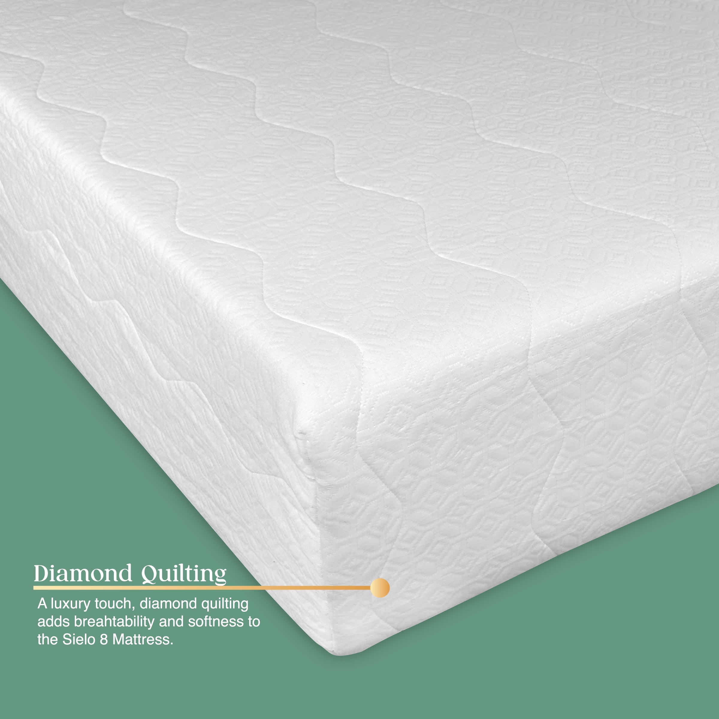 Sielo Luxe 10" Premium Twin Gel Mattress with CertiPUR US Certified Foam
