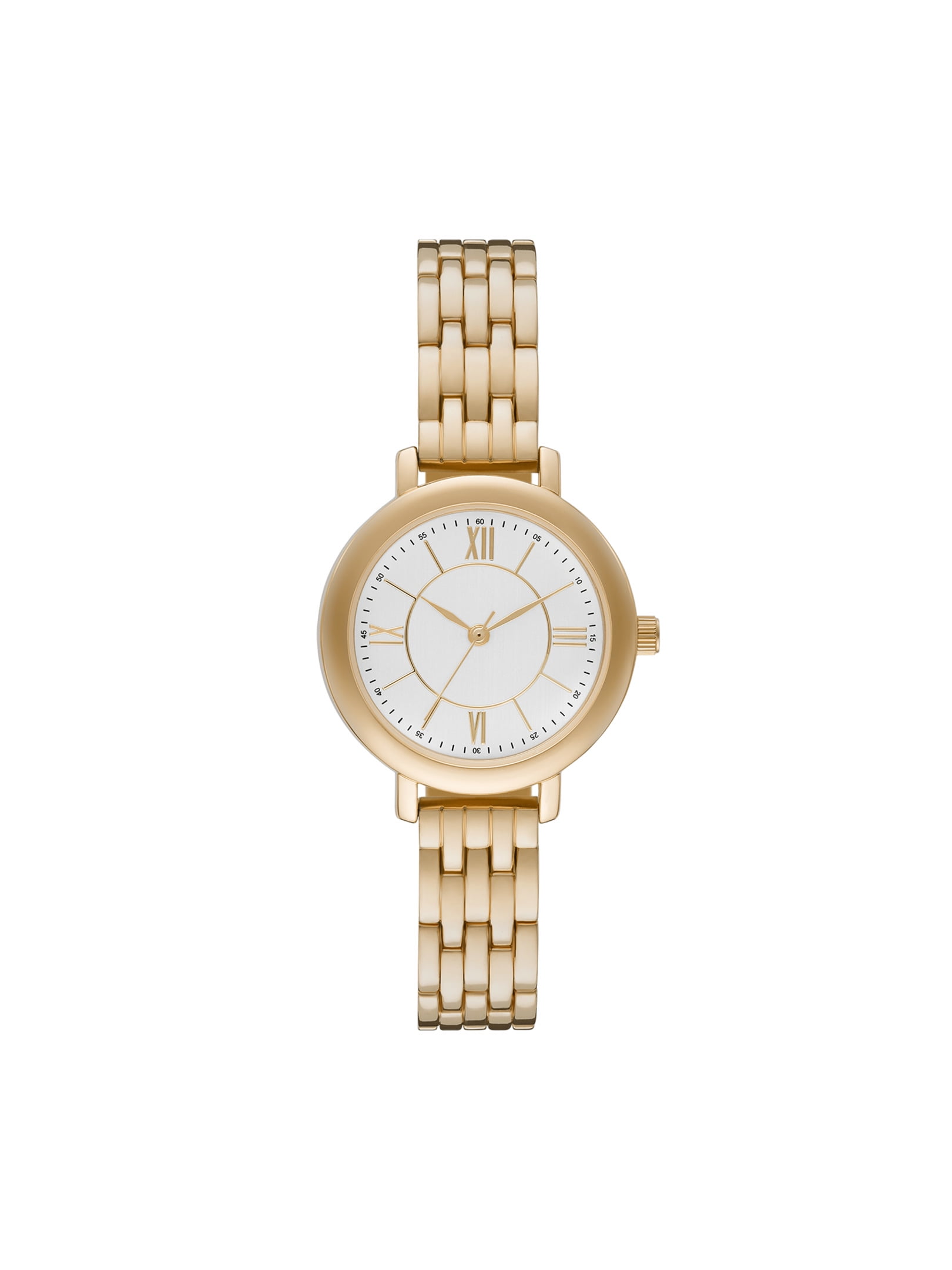 Time and Tru Ladies' Bracelet Watch with Gold Tone Case and Bracelet and White Dial