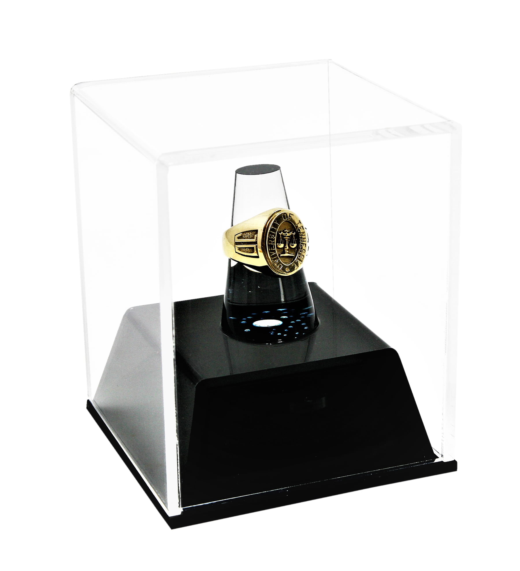 Championship Ring Acrylic Plastic SQUARE CLEAR CUBE DISPLAY BOX CASE HOLDER *USA 