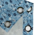 thumbnail image 4 of Ambesonne Floral Grommet Curtain, Shabby Plant Petals, 50" x 108", Dark Blue White, 4 of 6