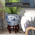 thumbnail image 3 of Red Lantern Large 18" Blue & White Landscape Porcelain Fishbowl Planter, 3 of 6