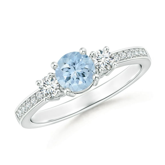 Cluster Ring! 925 Sterling Silver 0.65 Ctw Round Aquamarine Gemstone Women Wedding Ring