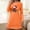 Orange, variant on FDGIU Women's Christmas Nightgown Long Sleeve - Cute Graphic Print Loose Crewneck T-Shirt Dress, Holiday Sleepwear & House Coat