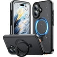 thumbnail image 1 of Magnetic for iPhone 16 Case Waterproof, [Built-in Ring Invisible Stand & Screen Protector][IP68 Underwater][Dropproof][Dustproof][Real 360] Shockproof Protective Phone Case 6.1'', 1 of 7