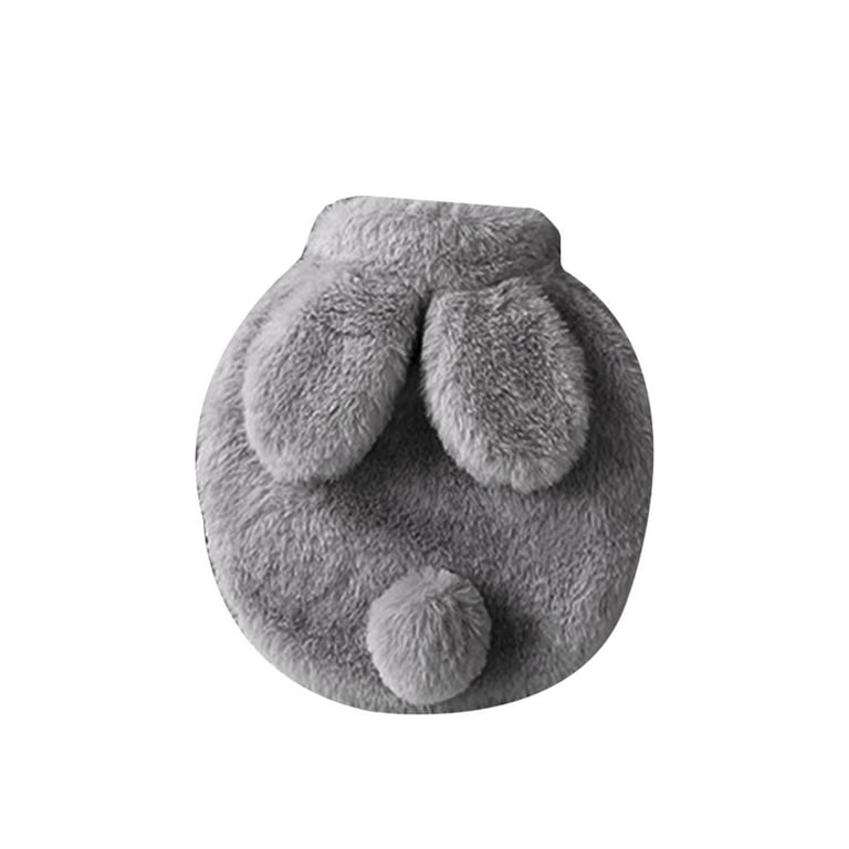Cute Soft Bottle with Plush Hot Water Cosy Kids Warm Fluffy Lamb Wool Cover