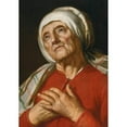 thumbnail image 3 of Follower of Abraham Bloemaert 18x24 Black Modern Framed Museum Art Print Titled - Portrait of a Woman Praying, 3 of 5