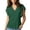 *Green, variant on Women's V Neck Ruffle Flutter Short Sleeve Blouse,Solid Loose Casual Summer Top Purple,Women's Plus XXL