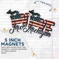 thumbnail image 3 of (2 Pack) Michigan Love State Magnets - MI State USA Flag - Choose from 50 States - 5" On Longest Side - Premium Magnet - for Cars, Refrigerators, Toolboxes, Lockers - Made in USA - MAG1428, 3 of 7