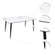 thumbnail image 3 of Mesa de Comedor SORA 1326 Mundo In Cubierta Rectangular de Piedra Sinterizada Base Metálica Resistente Bordes Redondeados Diseño Moderno Blanco, 3 of 7