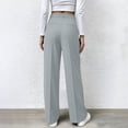 thumbnail image 6 of XFLWAM Womens Wide Leg Dress Pants Business Casual Flowy Work Palazzo Pants High Waisted Slacks Trousers with Pockets Gray L, 6 of 9