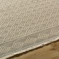 thumbnail image 5 of BoutiqueRugs Tolla Bohemian Jute and Cotton Natural Fiber Area Rug - Boho High Low Textured Geometric Area Rug for Living Room, Bedroom - Machine Washable - Beige, Cream 6'6" x 9' (6x9 Area Rug), 5 of 7