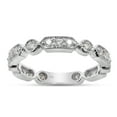 thumbnail image 5 of 1/2 ct. t.w Round Cut Lab Created Moissanite Diamond Milgrain Full Eternity Stackable Band Ring For Women In 10K Solid White Gold (G-H Color, VVS1 Clarity, 0.50 Cttw)-7, 5 of 8