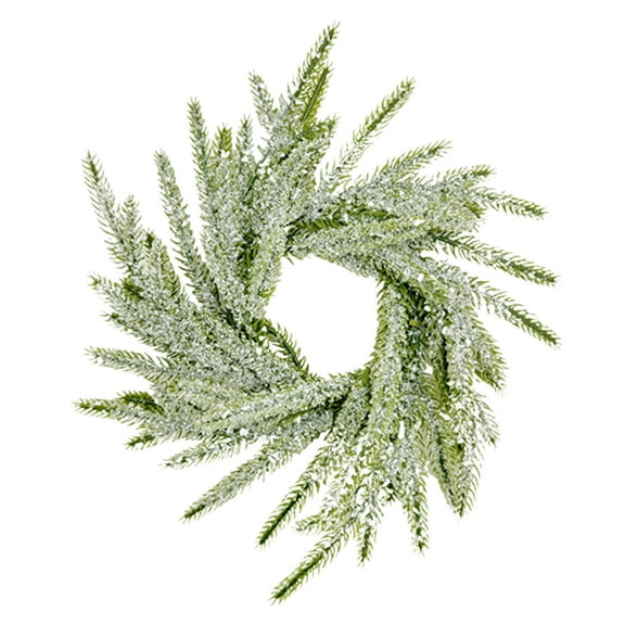 CuiLiyq Norfolk Pine Wreath Candle Rings, Artifical Mini Christmas Wreath Table Centerpieces Candle Wreaths, for Pillar Candles Cedar Small Wreaths for Cabinets Kitchen