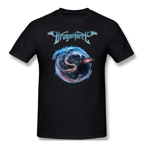 Reprint Rare SALE DragonForce band album T-shirt black Cotton Unisex All Sizes