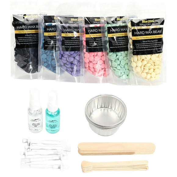 Multi-functional Waxing Kit Used with Home Wax Warmer After & Pre Wax Treatment Spray for Men & Women Eyebrow Nose Face Body Waxing Kits